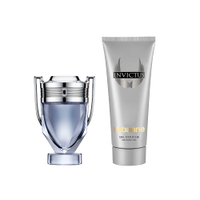Kit perfume masculino rabanne invictus edt 50ml shampoo 100ml