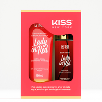 Kit kiss new york lady in red loção corporal e body splash 180ml