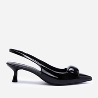 Scarpin bico fino salto fino preto