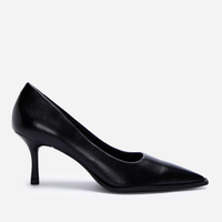 Scarpin bico fino salto fino preto