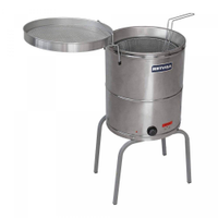 Fritadeira Industrial Elétrica Água e Óleo 1 Cuba Metvisa 220V Inox