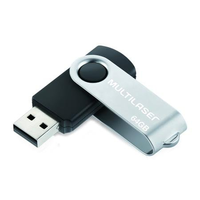 Pen Drive Multilaser Twist 64GB Preto - PD590
