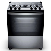 Fogão de Piso Brastemp de 05 Bocas com Turbo Chama e Grill Inox - BFS5GDR