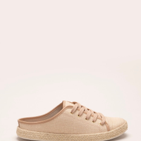 Tênis mule beira rio de palha bege claro