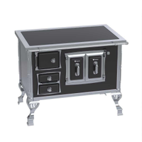 Fogão a Lenha N° 02 Século XVIII Premium Preto Chapa Vitrocerâmica Sem Tampa - Venax