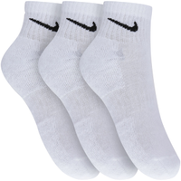 Meia Feminina Everyday Cush Ankle 3 Pares - Preto