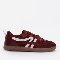 Tênis casual feminino texturizado vinho
