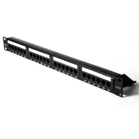 Patch Panel Plus Cable, CAT6, 24 Portas, Sem Guia, CAT.6, Preto - LA-P624