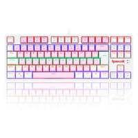 Teclado Mecânico Gamer Redragon Daksa, Rainbow, Switch Blue, ABNT2, Rosa e Branco - K576PW-R (PT-BLUE)