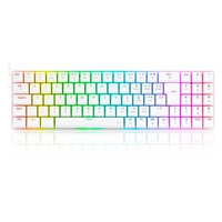 Teclado Mecânico Gamer Redragon Ashe, RGB, Switch Brown, Branco - K626-KB-W (BROWN)