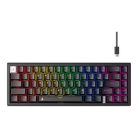 Teclado Mecânico Gamer Rise Mode GM1 Pro Black, ARGB, Mini (65%), Switch Outemu Red, USB-C, Preto - RM-TCM-GM1P-BRED