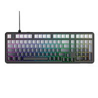 Teclado Mecânico Gamer Attack Shark X98, Layout 98 Teclas, RGB, Moonlight, Cinza/Branco - AS-X98-MN-LG