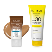 Combo Boti.Sun Protetor Solar: Facial com cor FPS70 Cor 04 200g + Corporal FPS30 200g