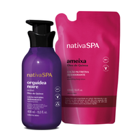 Combo Nativa Spa: Loção Corporal Orquídea Noire 400ml + Refil Ameixa Negra 350ml