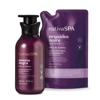 Combo Nativa Spa: Loção Corporal Ameixa Negra 400ml + Refil Orquídea Noire 350ml