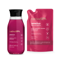 Combo Nativa Spa Ameixa: Sabonete Líquido Perfumado 200ml + Refil 250ml