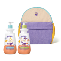 Combo Dr. Botica: Shampoo Cabelos Cacheados 3 ABC 400ml + Condicionador Cabelos Cacheados 3 ABC 400ml + Mochila Infantil