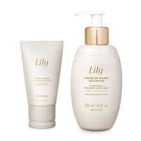 Combo Lily Acetinados: Creme de Banho 250ml + Creme Para Mãos 50g