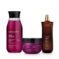 Combo Nativa SPA Rosas Secretas: Sabonete Líquido 250ml + Óleo Multifuncional Corpo E Cabelos 85ml +Óleo Em Creme Corporal 175g
