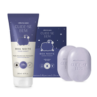 Combo Presente Dia Das Mães Cuide-Se Bem Boa Noite: Loção Corporal 200ml + Sabonetes Em Barra 2x80g