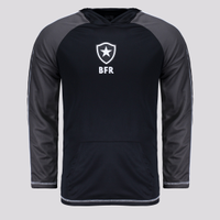 Blusão Botafogo Manga Longa Laçado Preta
