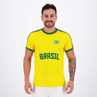 Camisa Brasil Dry Basic Amarela