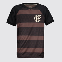 Camisa Flamengo Consciência Negra Diamante Infantil Preta e Marrom