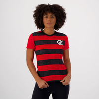 Camisa Flamengo Shout Feminina Vermelha e Preta