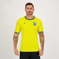Camisa Placar Brasil Brasão Amarela