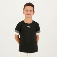 Camisa Puma Teamrise Juvenil Preta