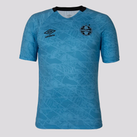 Camisa Umbro Grêmio Aquecimento 2025 Azul e Preta
