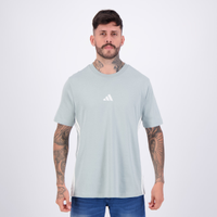 Camiseta Adidas 3 Stripes Verde e Branca
