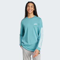 Camiseta Adidas Grafica Script Manga Longa Verde Água