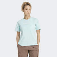 Camiseta Adidas TX Logo Feminina Verde Água