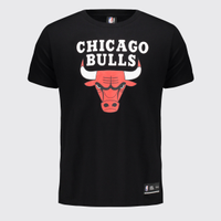 Camiseta NBA Chicago Bulls Big Logo Classic Preta