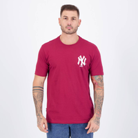 Camiseta New Era MLB New York Yankees Core Vermelha Escura