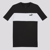 Camiseta Puma ESS Block Preta e Branca