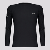Camiseta Puma Manga Longa UV50+ Juvenil Preta
