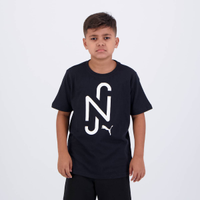Camiseta Puma Neymar Jr Casuals Infantil Preta