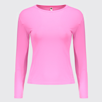 Camiseta Selene UV50+ Manga Longa Feminina Rosa Claro