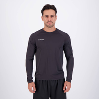 Camiseta Topper Basic Poliamida Manga Longa Preta