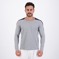 Camiseta Topper Performance Poliamida Manga Longa Cinza