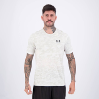 Camiseta Under Armour Camo SS Branca e Verde