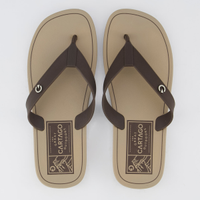Chinelo Cartago Atlanta I Bege e Marrom