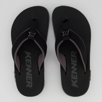 Chinelo Kenner Kivah Cushy Preto e Cinza
