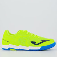 Chuteira Joma Evolution Futsal Juvenil Verde e Azul