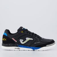 Chuteira Joma Top Flex Rebound Futsal Preta Branca e Azul