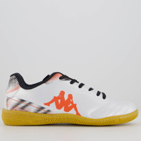 Chuteira Kappa Rapid Futsal Prata e Laranja
