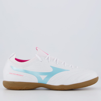 Chuteira Mizuno Regent IN Futsal Branca e Azul