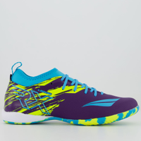 Chuteira Penalty RX Locker Y-4 Futsal Roxa e Azul